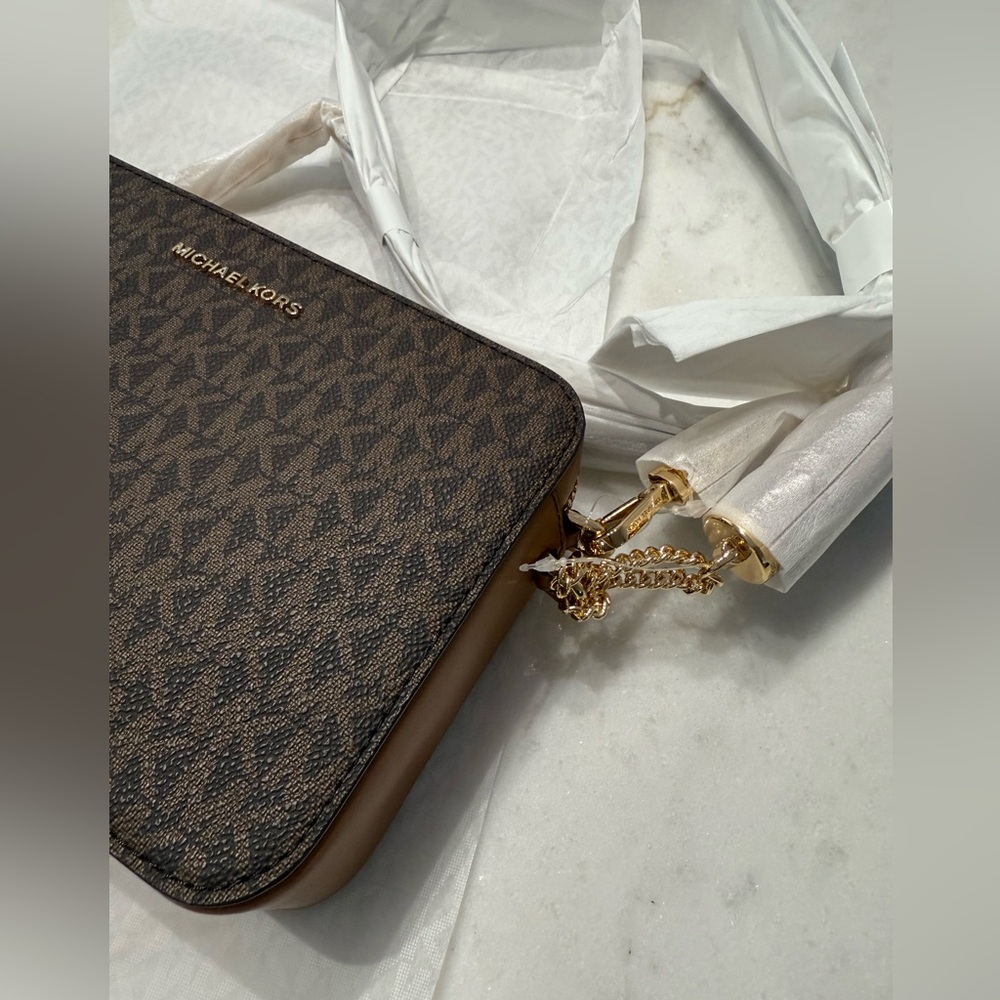 Michael Kors Signature Brown Crossbody Bag - Picture 6 of 16